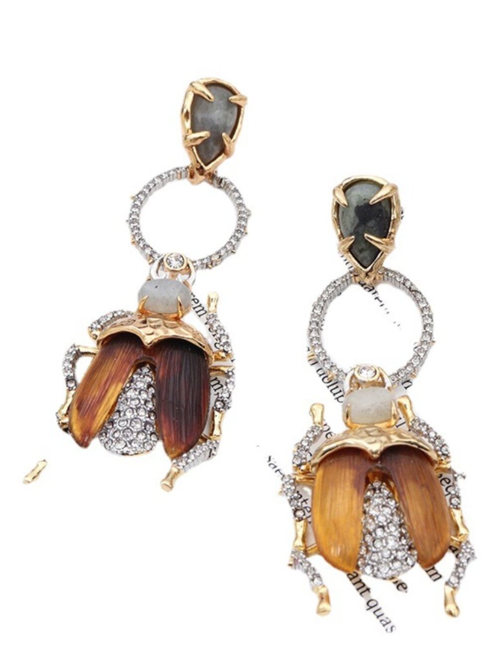 Alexis Bittar Beetle Animal Stud Earrings